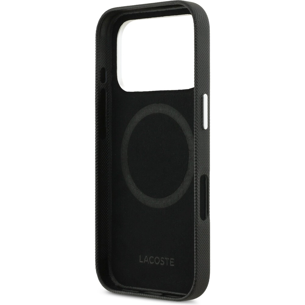 Lacoste-Iconic-Petit-Pique-Metal-Logo-MagSafe-kryt-iPhone-17-Pro-cerny