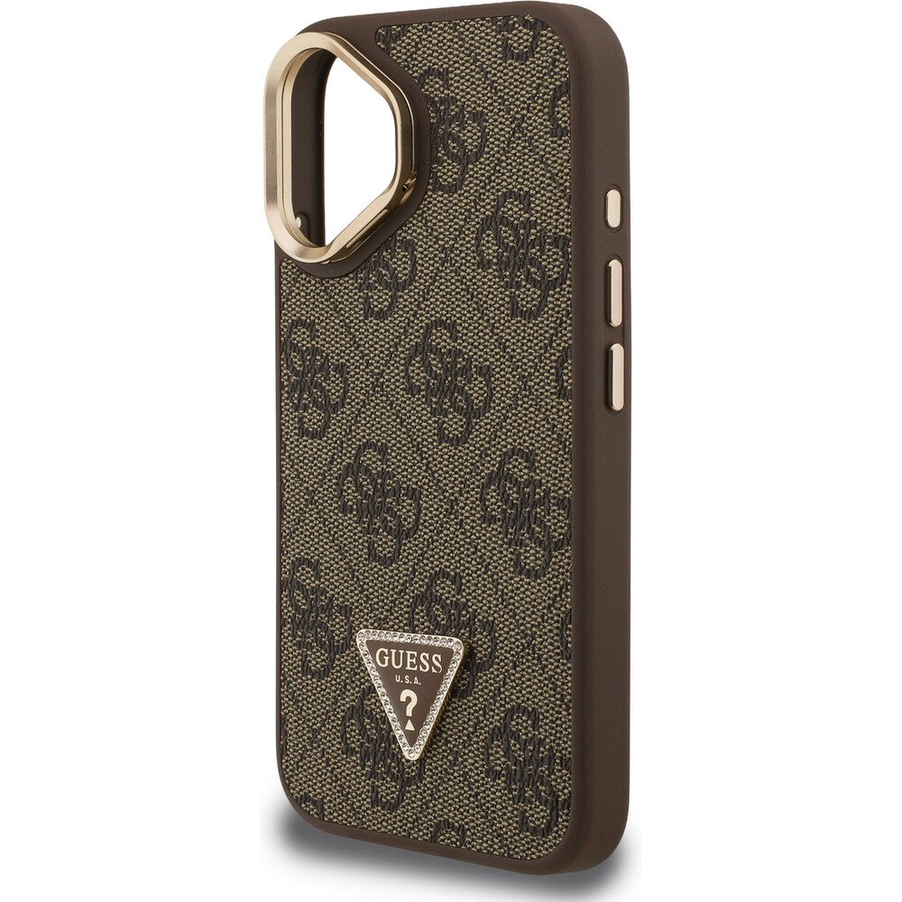Guess-PU-4G-Strass-Triangle-Logo-Stand-Camera-Frame-MagSafe-kryt-iPhone-16-hnedy