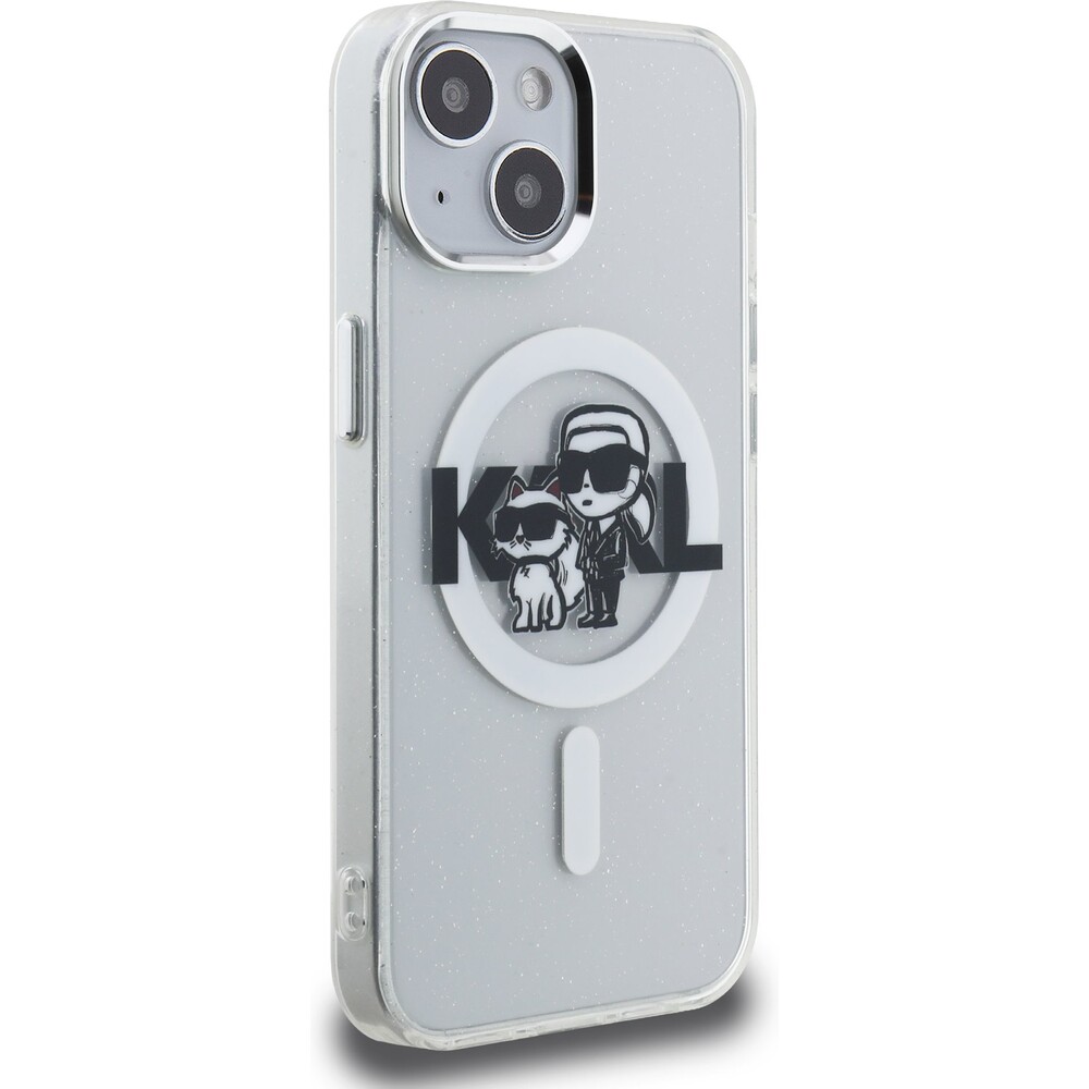 Karl-Lagerfeld-IML-Glitter-Karl-and-Choupette-Sketch-MagSafe-kryt-iPhone-15-ciry