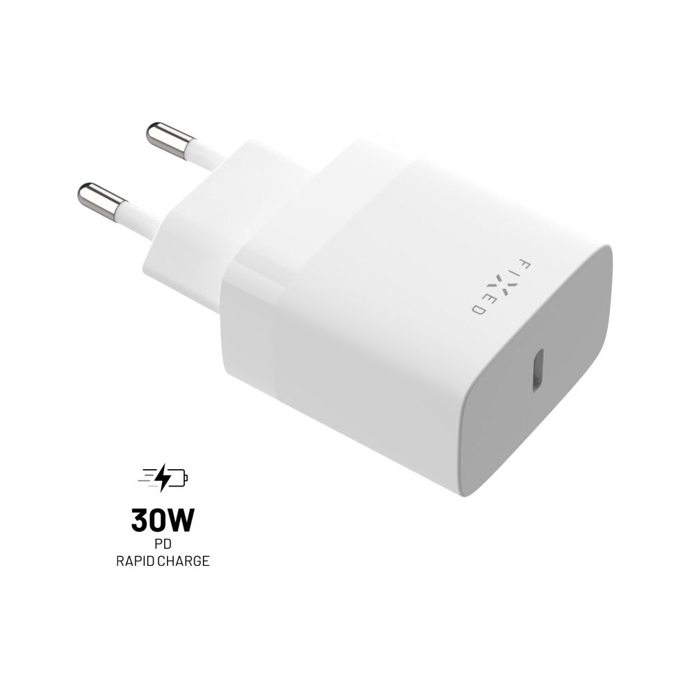 FIXED-USB-C-PD-sitova-nabijecka-30W-bila