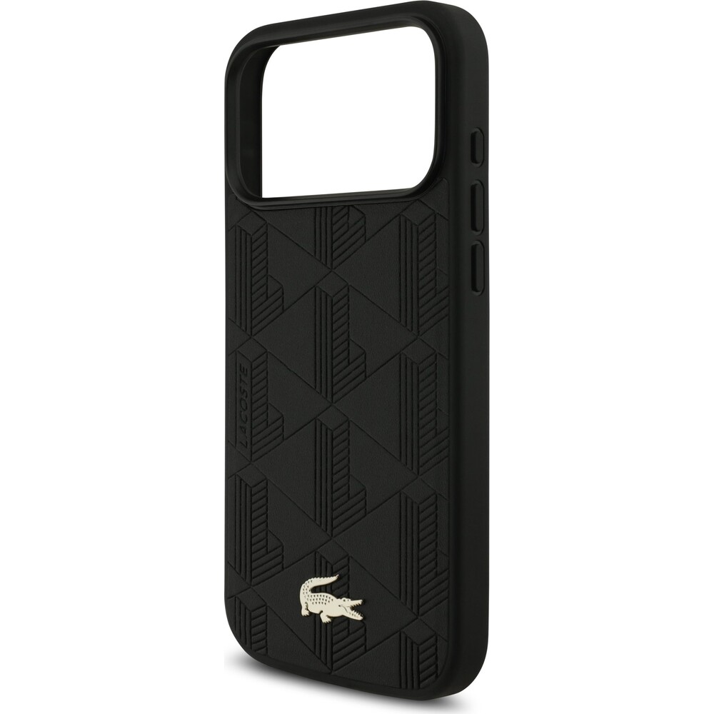 Lacoste-PU-Nomogramme-Gold-Logo-MagSafe-kryt-iPhone-17-Pro-Max-cerny