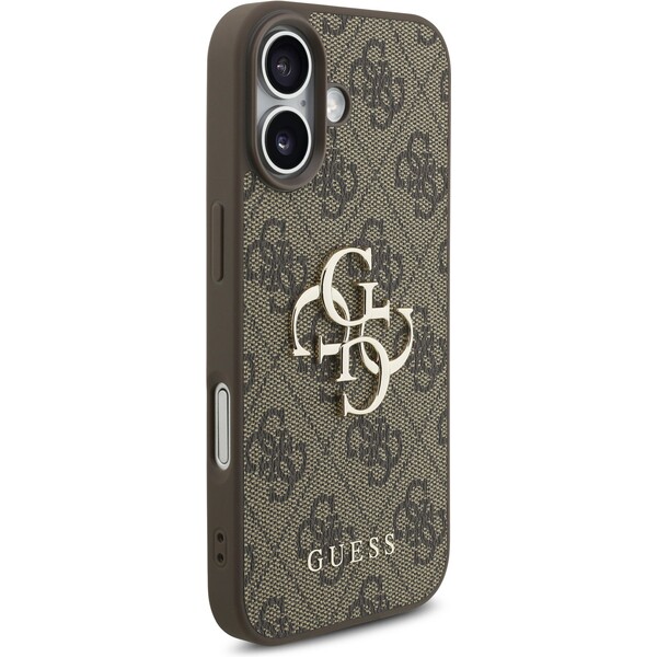 Guess-PU-4G-Metal-Logo-Strap-kryt-iPhone-17-hnedy