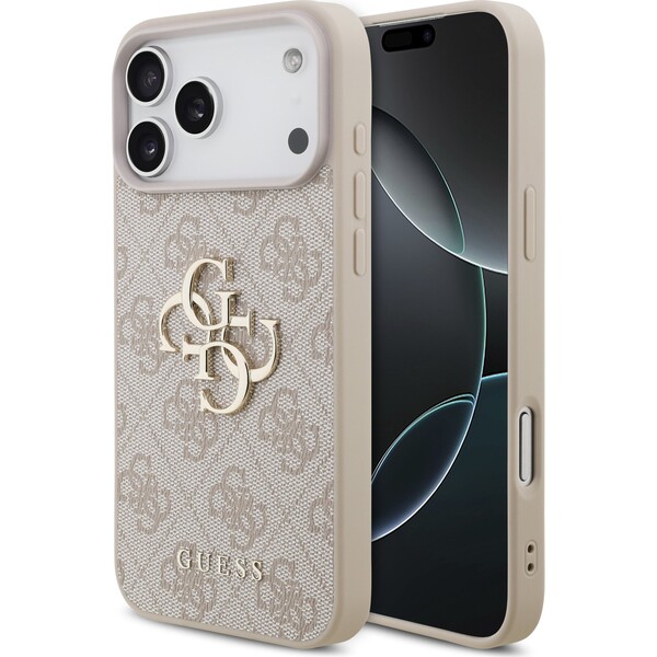 Guess-PU-4G-Metal-Logo-kryt-iPhone-17-Pro-Max-ruzovy