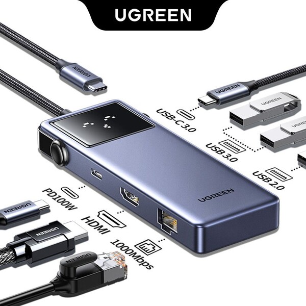 UGREEN-Uno-7v1-USB-C-Hub-120W-sedy