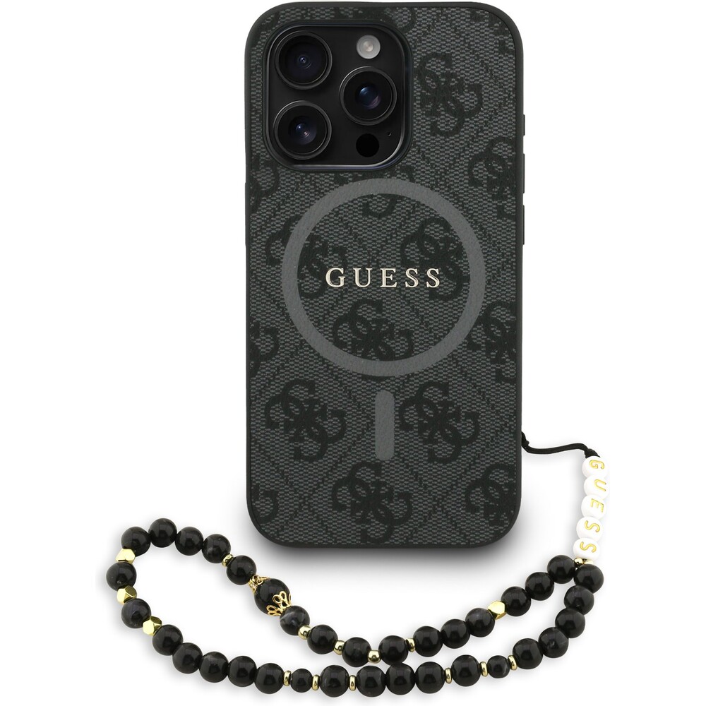 Guess-PU-Leather-4G-Colored-Ring-Strap-MagSafe-kryt-iPhone-15-Pro-cerny