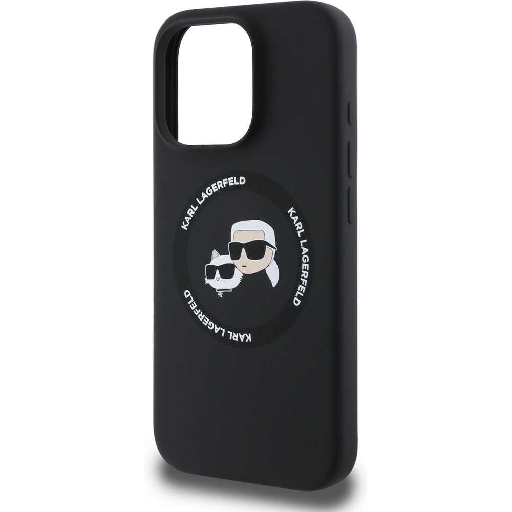 Karl-Lagerfeld-Liquid-Silicone-K-CH-Heads-MagSafe-kryt-iPhone-16-Pro-Max-cerny