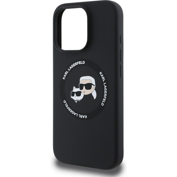 Karl-Lagerfeld-Liquid-Silicone-K-CH-Heads-MagSafe-kryt-iPhone-16-Pro-Max-cerny
