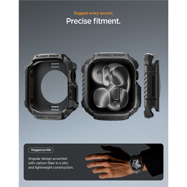 Spigen-Rugged-Armor-2-pouzdro-Apple-Watch-11-46mm-matte-black