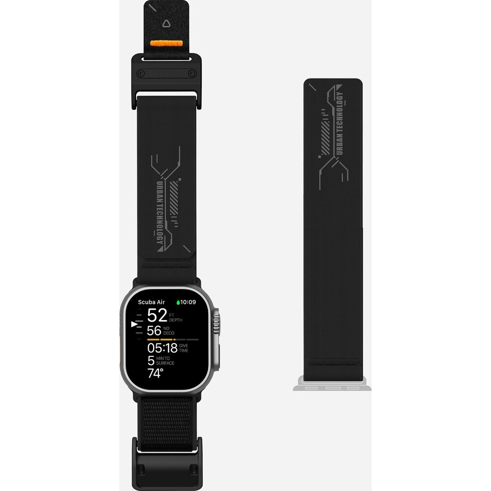 Aulumu-A11-Mag-Buckle-Slim-reminek-Apple-Watch-49-46-45-44-42mm-Black-Buckle-Black-Strap
