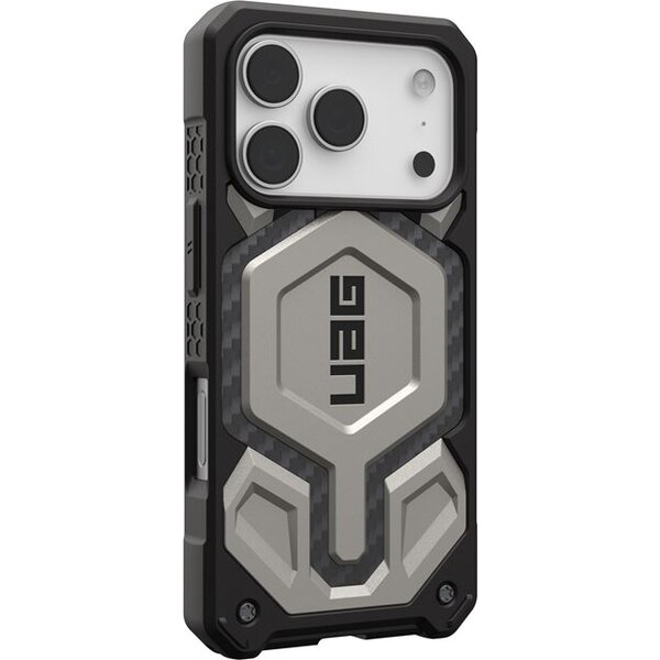 UAG-Monarch-Pro-MagSafe-Titanium-kryt-iPhone-17-Pro-stribrny