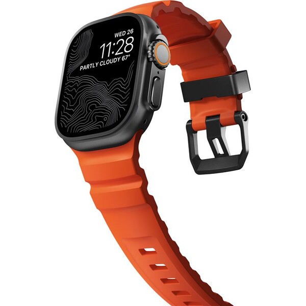 Nomad-Rocky-Point-Band-reminek-Apple-Watch-49-45-44-42mm-cerny-oranzovy