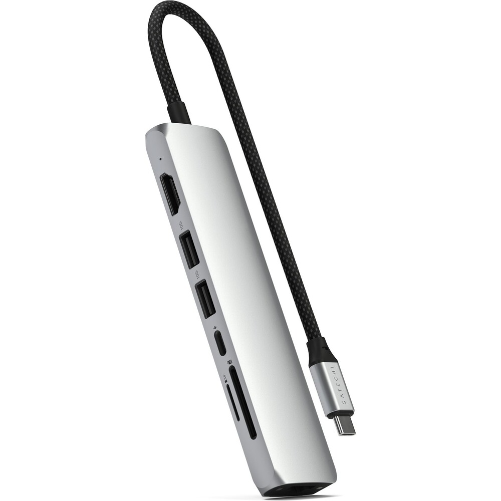 Satechi-7v1-USB-C-Slim-viceportovy-adapter-s-Ethernetem-stribrny