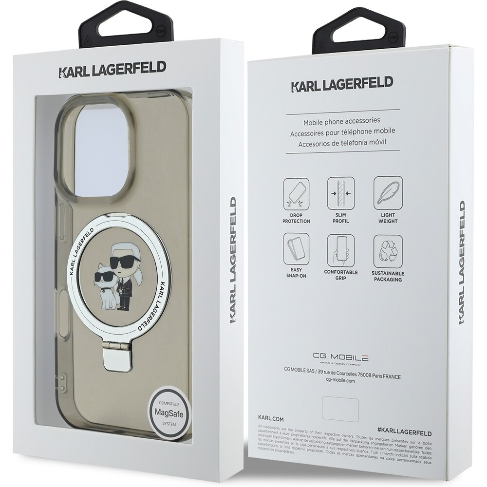 Karl-Lagerfeld-Ringstand-Karl-and-Choupette-MagSafe-kryt-pro-iPhone-16-Pro-Max-cerny