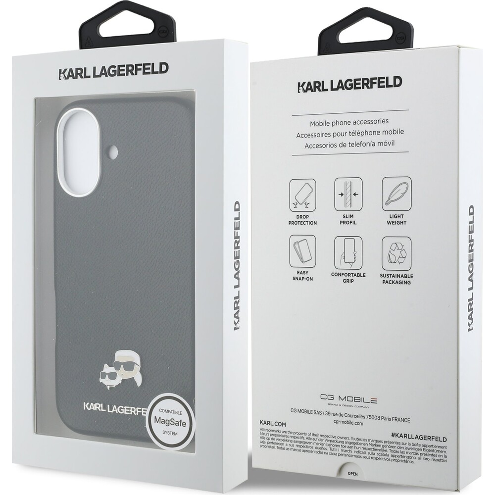 Karl-Lagerfeld-PU-Karl-and-Choupette-Heads-Pins-MagSafe-kryt-iPhone-17-cerny
