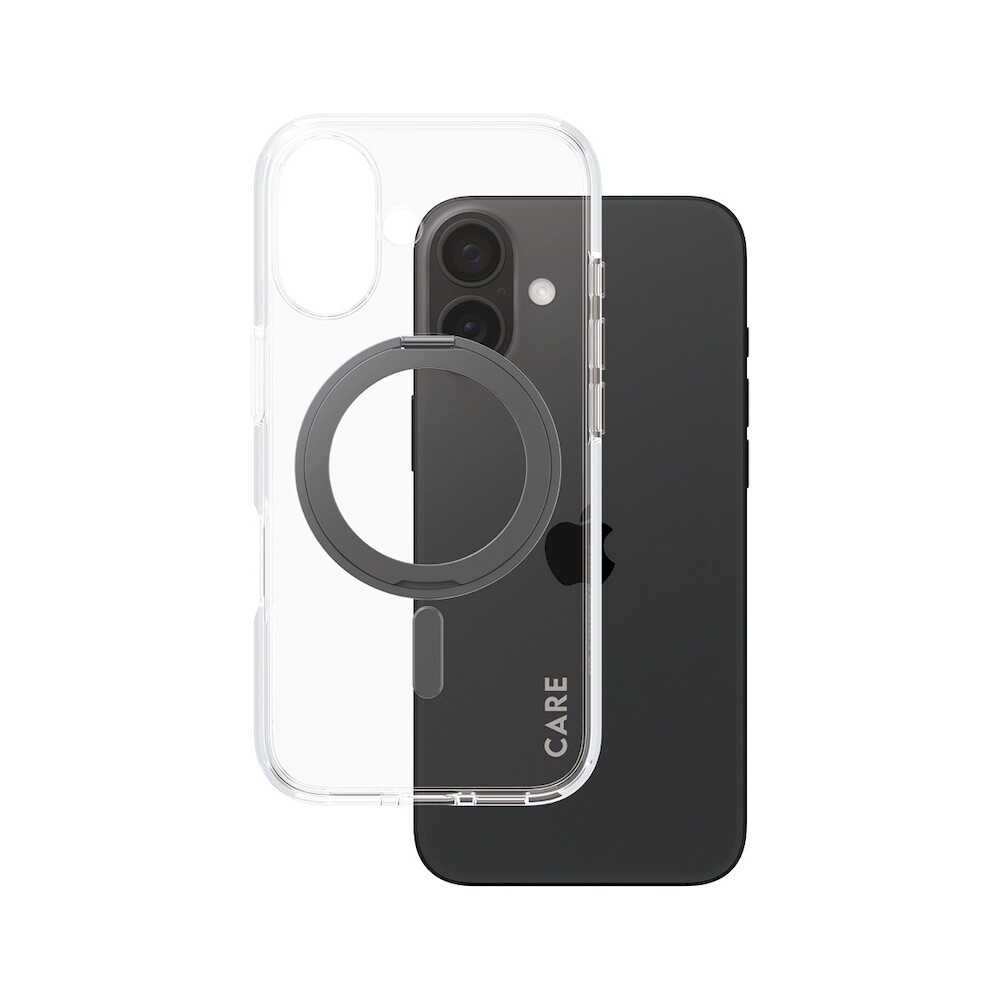 PanzerGlass-CARE-kryt-Apple-iPhone-16-MagSafe-KickStand-ciry-cerny