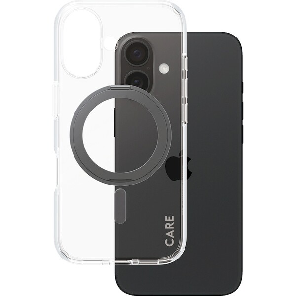 PanzerGlass-CARE-kryt-Apple-iPhone-16-MagSafe-KickStand-ciry-cerny