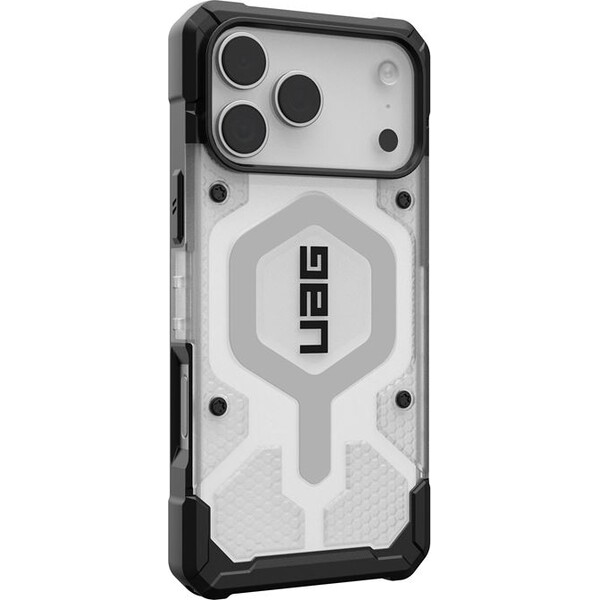 UAG-Pathfinder-Clear-Magsafe-kryt-iPhone-17-Pro-Max-ciry-stribrny