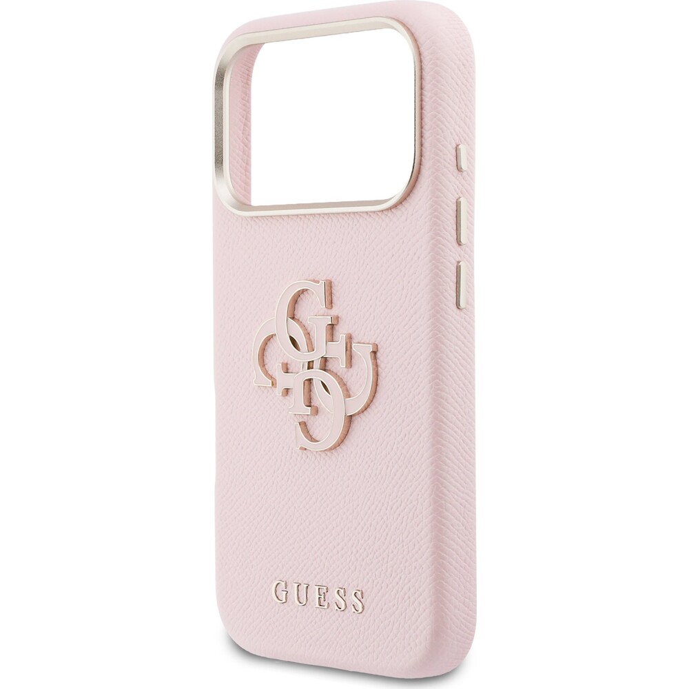 Guess-PU-Resin-Logo-kryt-iPhone-17-Pro-ruzovy