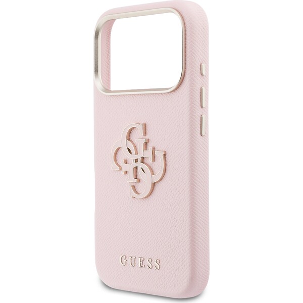 Guess-PU-Resin-Logo-kryt-iPhone-17-Pro-ruzovy