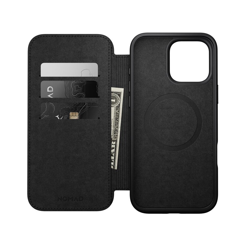 Nomad-Modern-Leather-Folio-MagSafe-pouzdro-iPhone-16-Pro-Max-svetle-hnede