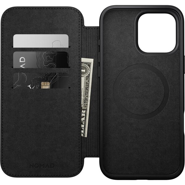 Nomad-Modern-Leather-Folio-MagSafe-pouzdro-iPhone-16-Pro-Max-svetle-hnede