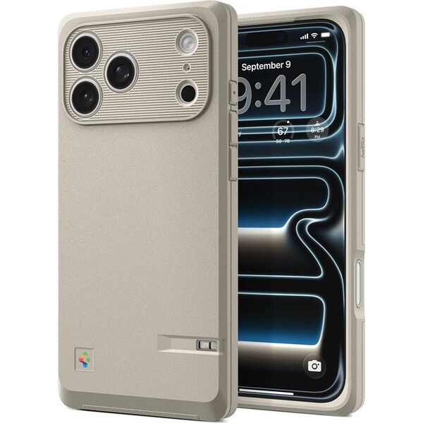 Spigen-Classic-LS-MagSafe-kryt-iPhone-17-Pro-Macintosh-128K-stone