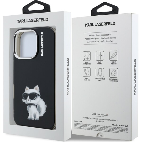 Karl-Lagerfeld-IML-Aquarelle-Choupette-kryt-iPhone-16-Pro-cerny