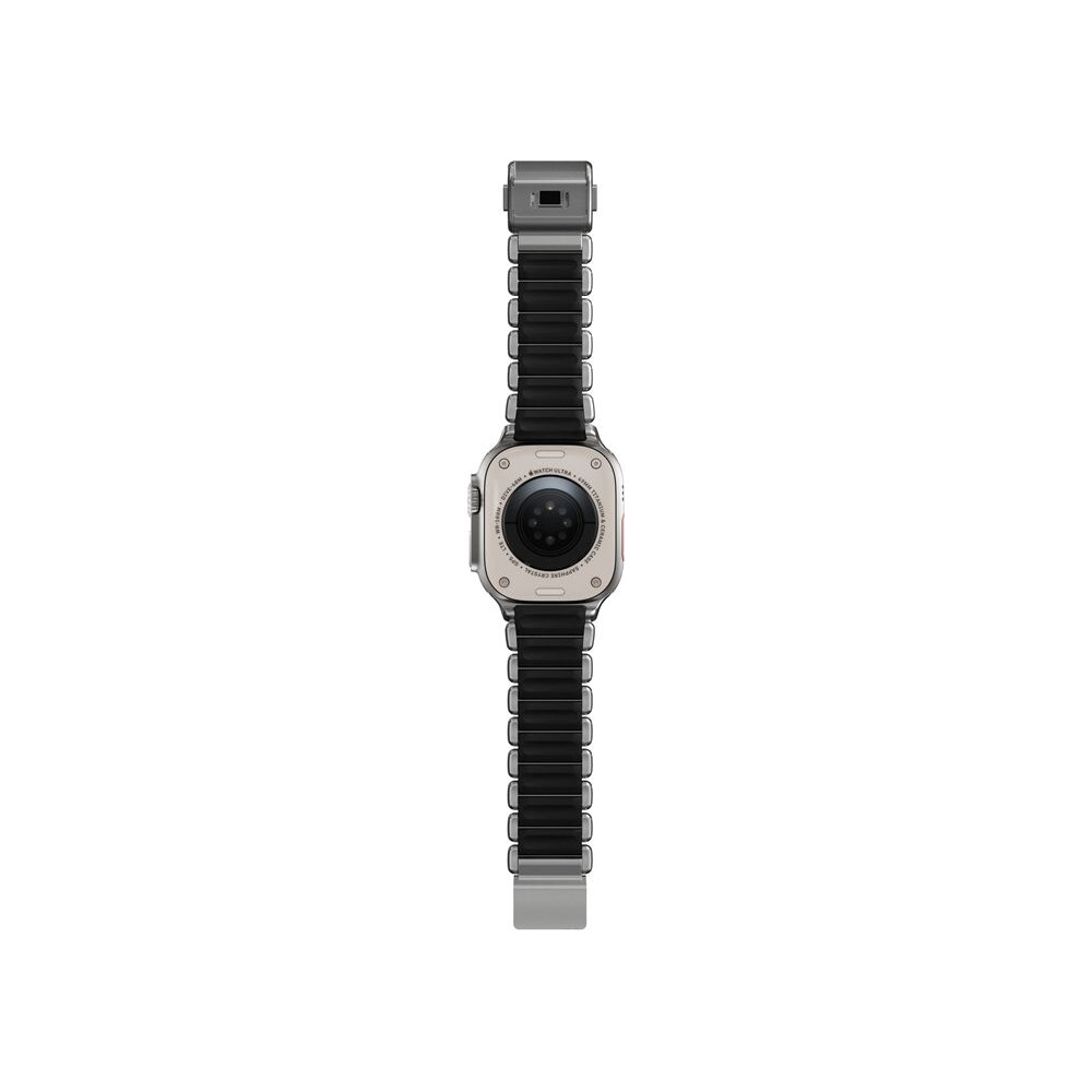 Nomad-Stratos-Band-FKM-reminek-Apple-Watch-45-46-49mm-Natural-Titanium-Black