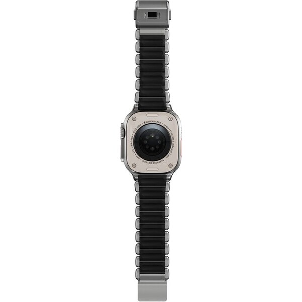 Nomad-Stratos-Band-FKM-reminek-Apple-Watch-45-46-49mm-Natural-Titanium-Black