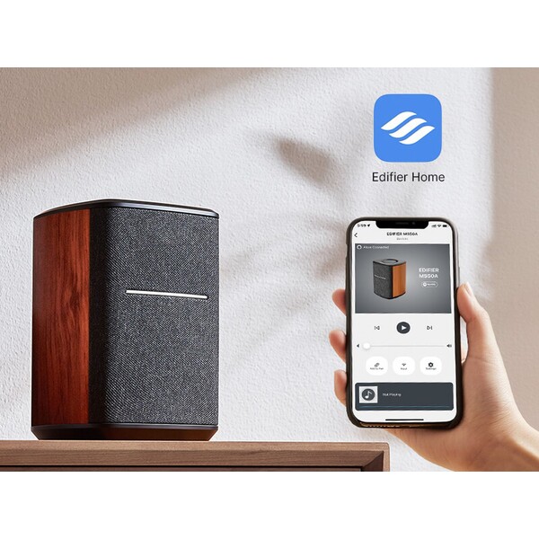 EDIFIER-MS50A-Smart-Wifi-reproduktor-hnedy