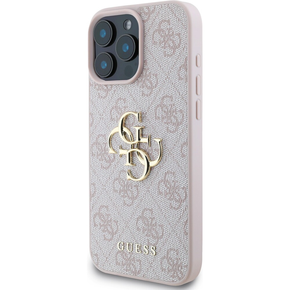 Guess-PU-4G-Metal-Logo-kryt-pro-iPhone-16-Pro-ruzovy