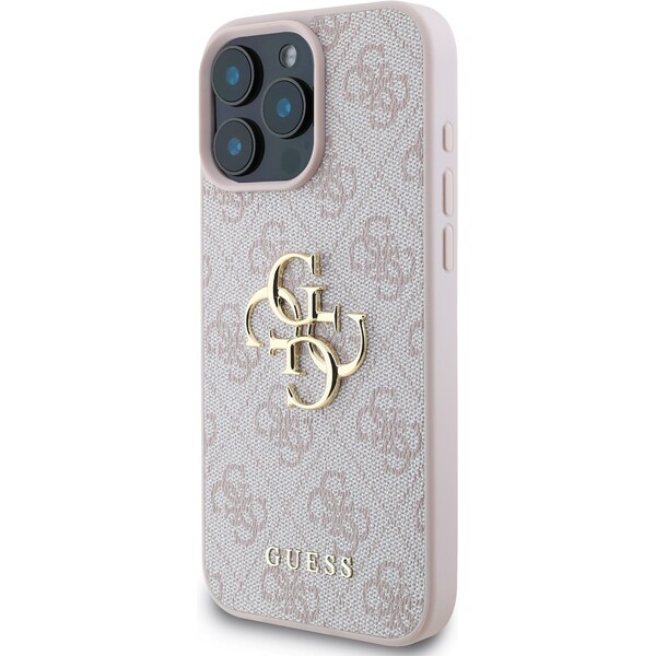 Guess-PU-4G-Metal-Logo-kryt-pro-iPhone-16-Pro-ruzovy
