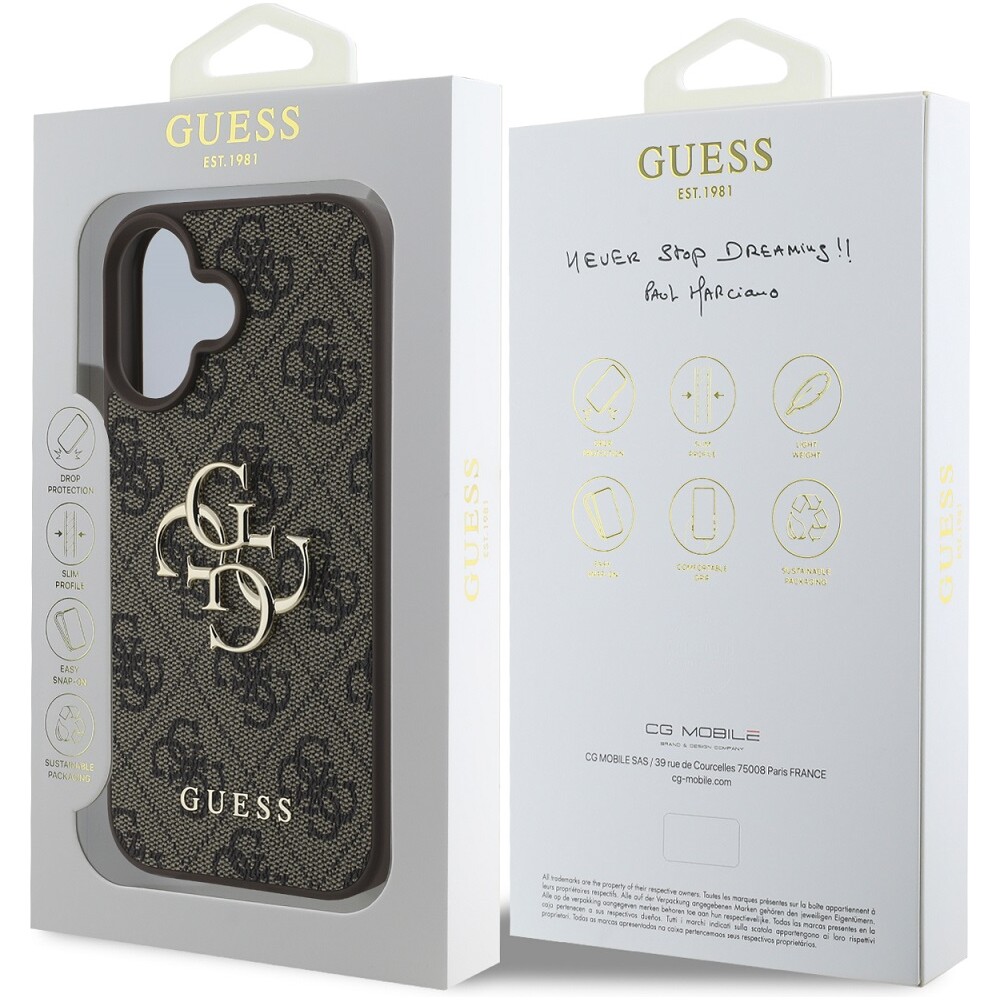Guess-PU-4G-Metal-Logo-kryt-pro-iPhone-16-hnedy