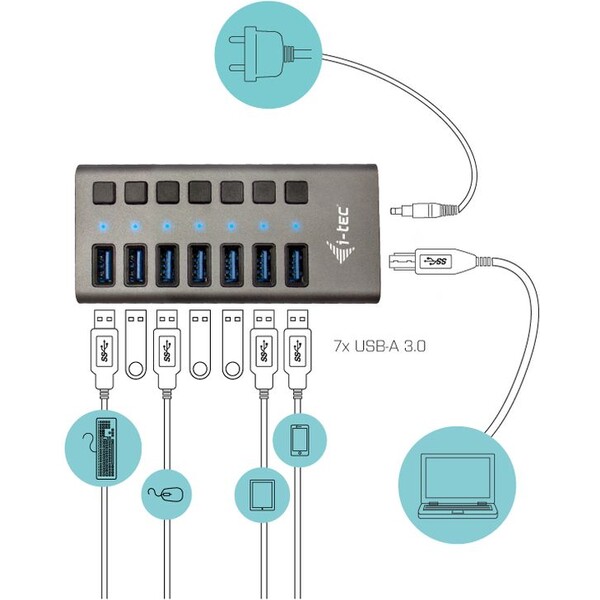i-tec-USB-3-0-Charging-HUB-7-Port-Power-Adapter-36-W
