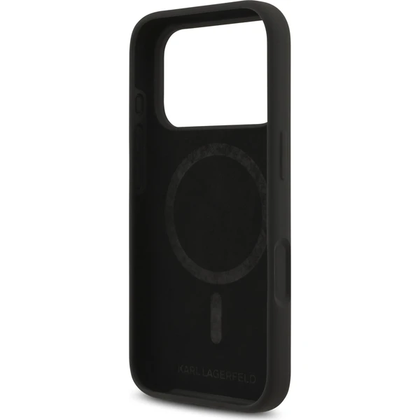Karl-Lagerfeld-Liquid-Silicone-Karl-and-Choupette-MagSafe-kryt-iPhone-17-Pro-cerny