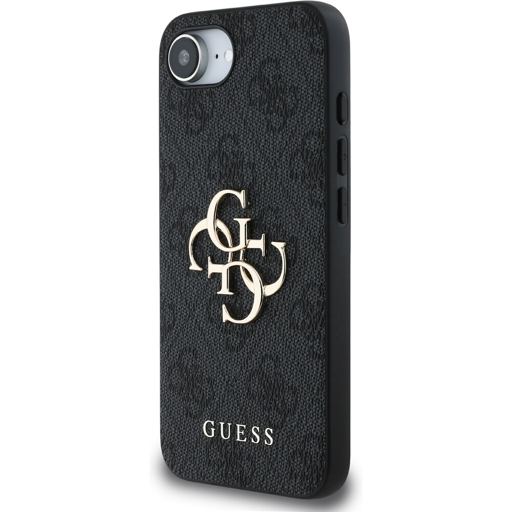 Guess-PU-4G-Metal-Logo-kryt-iPhone-17e-16e-sedy