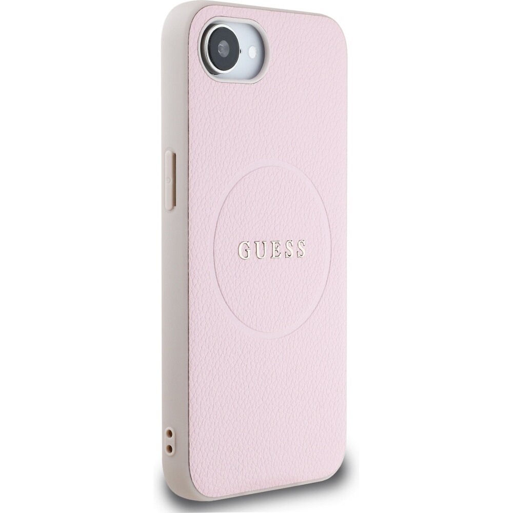 Guess-PU-Grained-Classic-Logo-MagSafe-kryt-iPhone-17e-16e-ruzovy