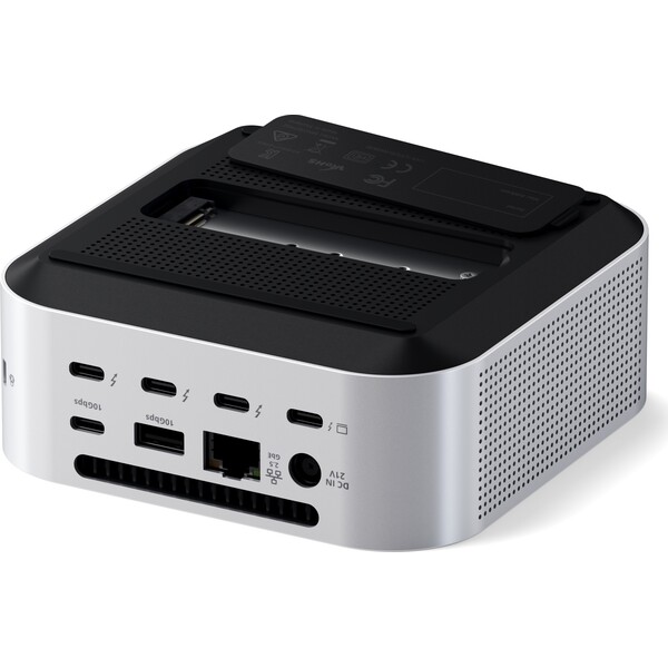 Satechi-Thunderbolt-5-CubeDock-with-SSD-Enclosure-dokovaci-stanice-140W-stribrna