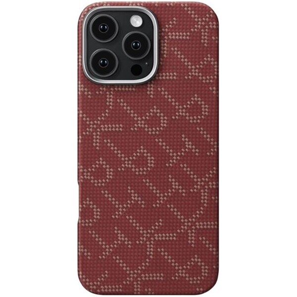Pitaka-Tactile-Woven-Case-kryt-iPhone-16-Pro-PTK-Red-Gold