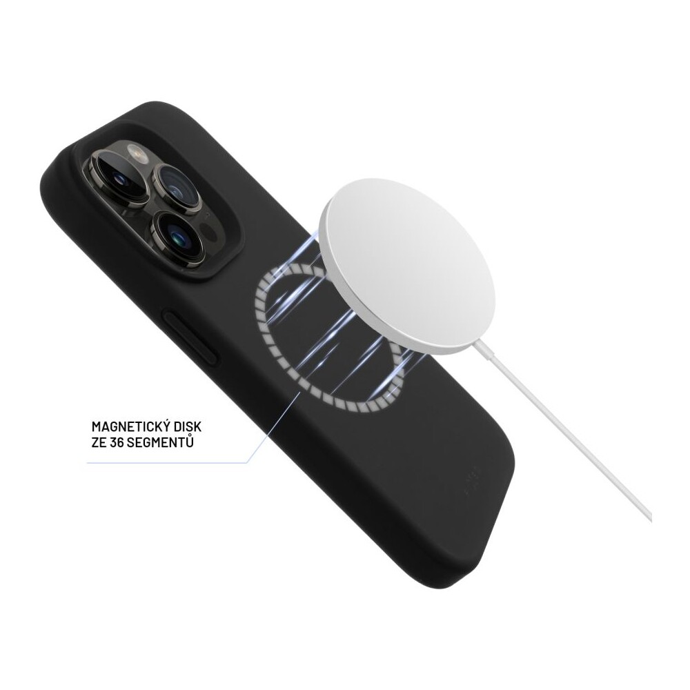 FIXED-MagFlow-silikonovy-kryt-s-MagSafe-Apple-iPhone-17e-16e-cerny