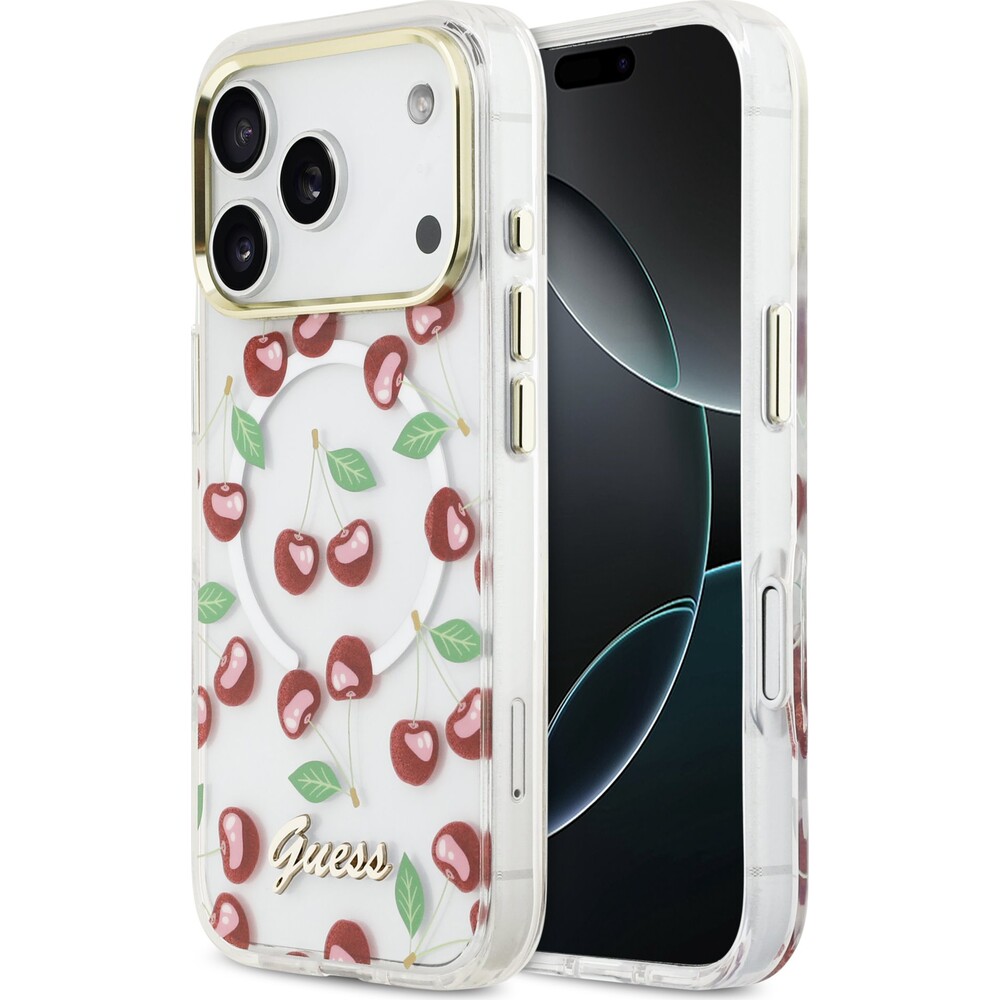 Guess-IML-Glitter-Cherry-MagSafe-kryt-iPhone-17-Pro
