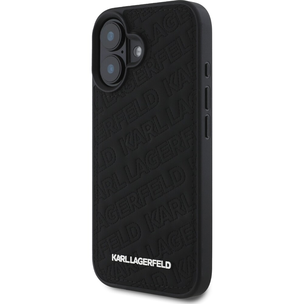 Karl-Lagerfeld-PU-Quilted-Pattern-kryt-pro-iPhone-16-cerny