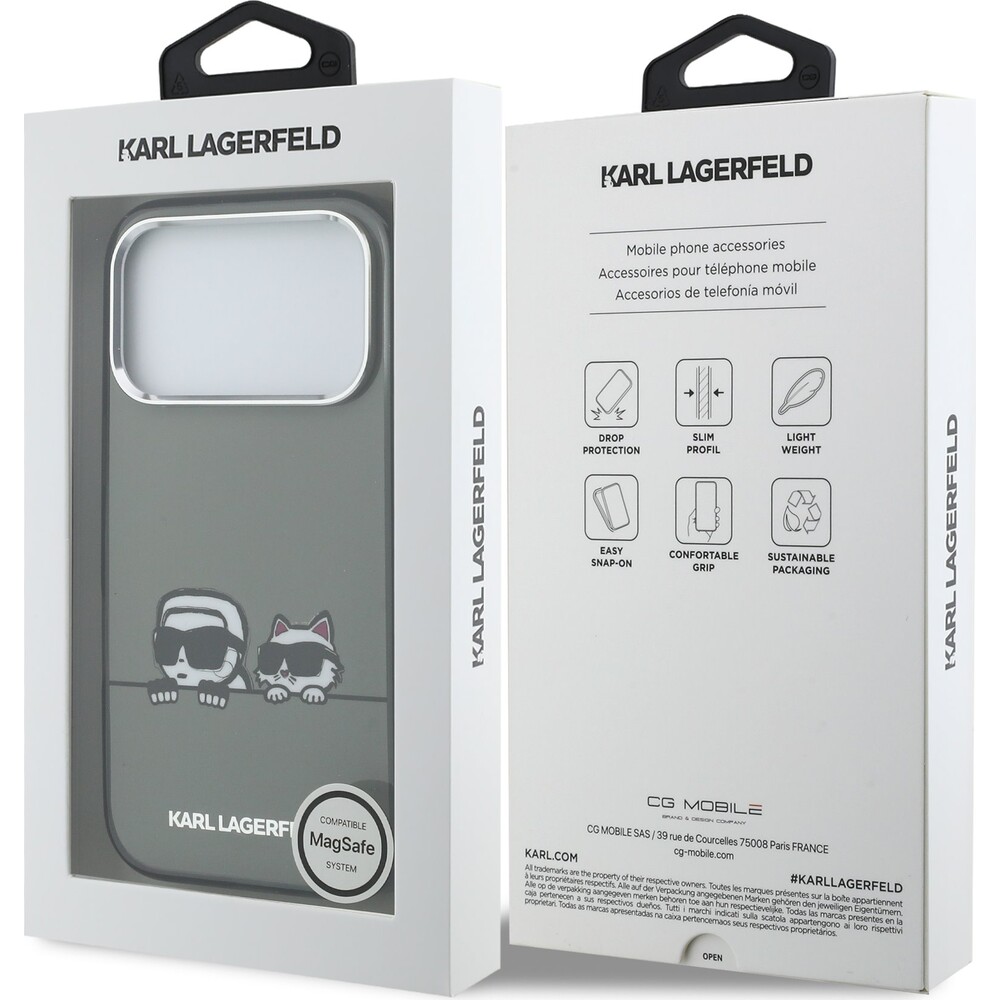 Karl-Lagerfeld-IML-K-CH-Heads-Logo-MagSafe-kryt-iPhone-17-Pro-Max-cerny