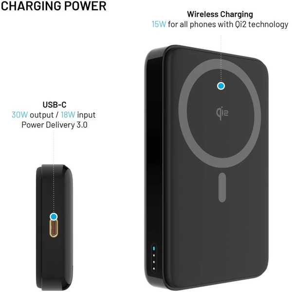 FIXED MagZen 10 Pro Qi2/MagSafe powerbanka, 10000mAh, 15W, černá - Powerbanky - Obrázek 54d8ad2aa85a4badaa90fd73f16f3bd4
