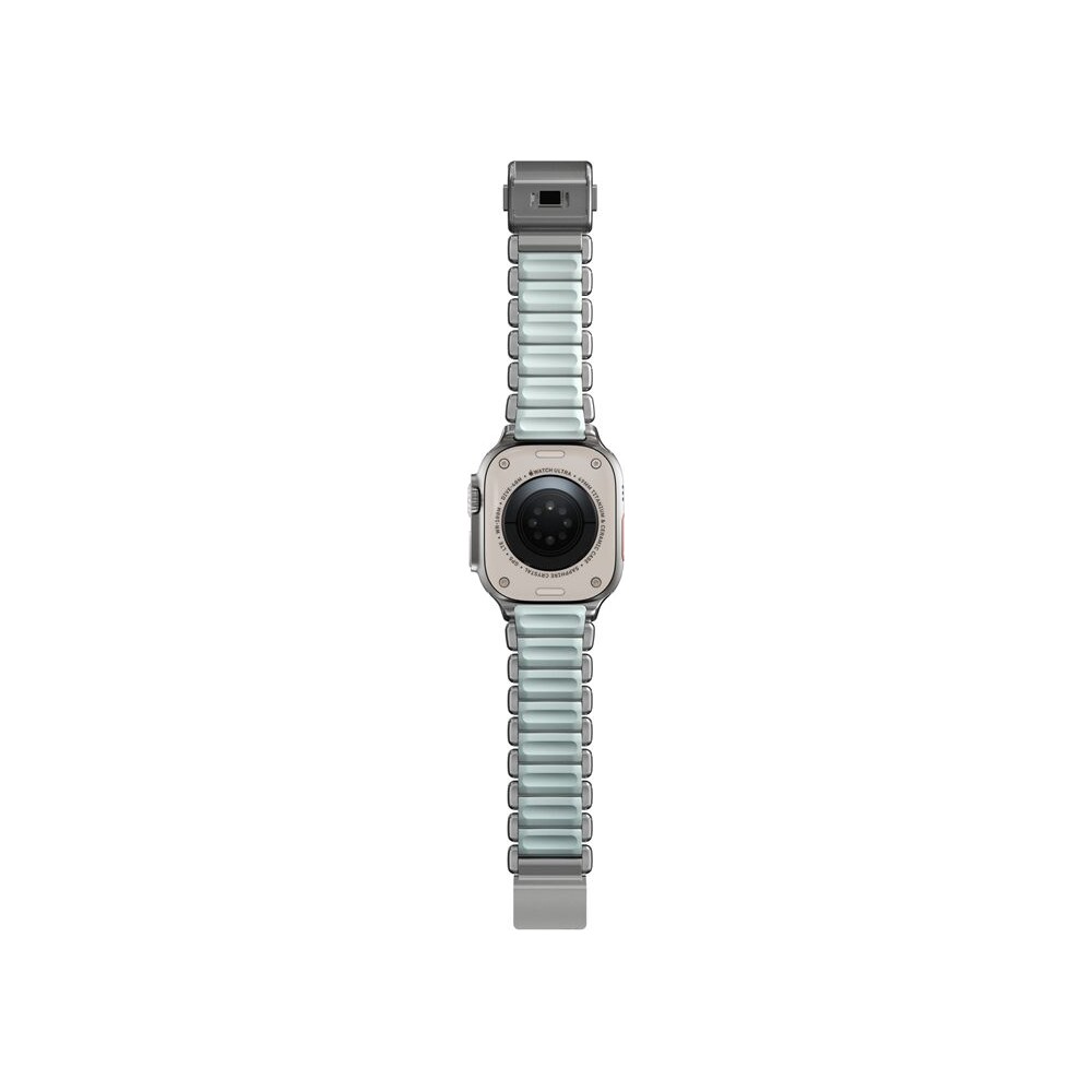 Nomad-Stratos-Band-FKM-reminek-Apple-Watch-45-46-49mm-Natural-Titanium-Icy-Blue