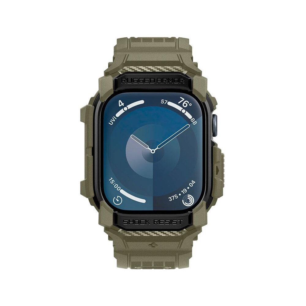 Spigen-Rugged-Armor-Pro-reminek-s-pouzdrem-Apple-Watch-10-11-46mm-zeleny