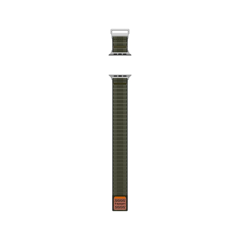 Spigen-Fabric-Band-reminek-hook-and-loop-Apple-Watch-49-46-45-44mm-zeleny