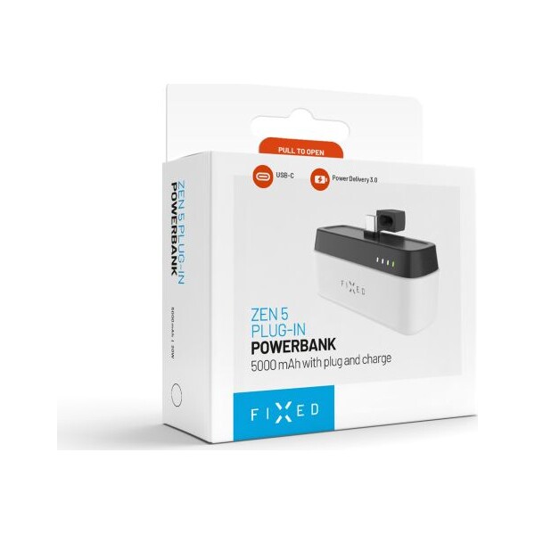 FIXED-Zen-5-Plug-in-powerbanka-PD-20W-5000-mAh-bila