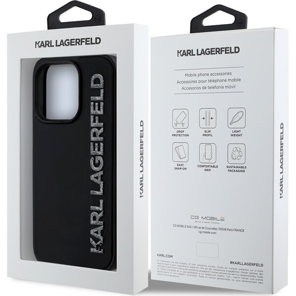 Karl-Lagerfeld-3D-Rubber-Glitter-Logo-kryt-iPhone-14-Pro-cerny