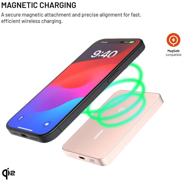 FIXED-MagZen-5-Crystal-MagSafe-Qi2-powerbanka-5000mAh-ruzova